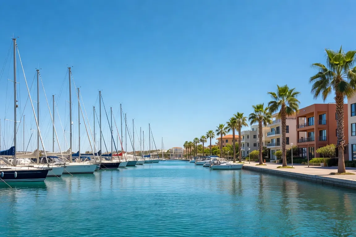 Vue depuis une marina avec appartements et vue mer, quartier prise pour investissement locatif a Split