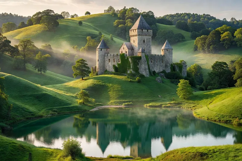 Château médiéval perché sur une colline verdoyante du Zagorje croate
